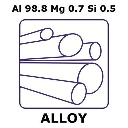 Sigma-Aldrich Aluminum/Magnesium/Silicon，棒，直径4.76 mm，Al98.8%/Mg 0.7%/Si 0.5%，长度500 mm，回火软