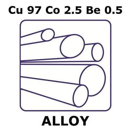Sigma-Aldrich Copper/Cobalt/Beryllium，棒，Cu 97%/Co 2.55/Be 0.5%，直径28 mm，长度1000 mm