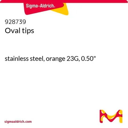 Sigma-Aldrich Oval tips,不锈钢,橙子23 G,0.50”