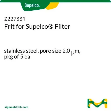 默克Supelco Supelco® 过滤器的筛板，不锈钢，孔径2.0 μm，5个包装