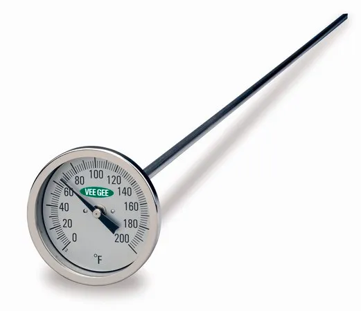 Sigma-Aldrich Dial Thermometer,温度范围0-200 °F,直径3英寸,杆长48英寸×