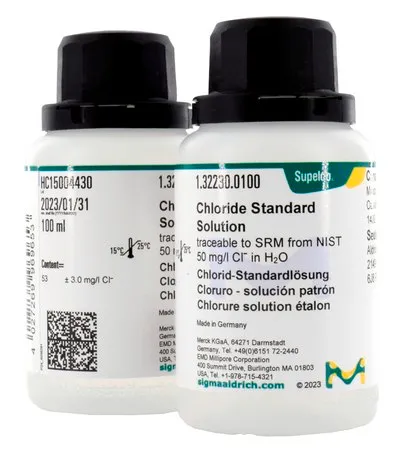 默克 Chloride Standard Solution，可溯源至NIST 50 mg/l Cl-水溶液中的SRM