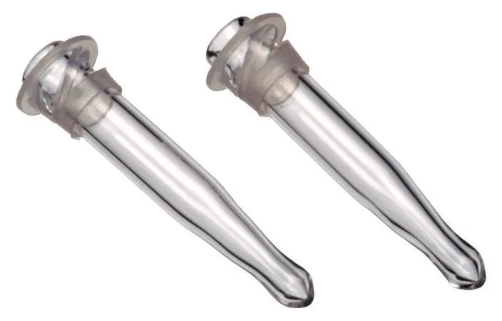 默克Supelco 2mL 标准开口样品瓶的内衬管，4.6mm 内径，体积0.15 mL，圆锥形透明玻璃（带聚凸缘），外径×高5 mm × 29 mm，100个包装