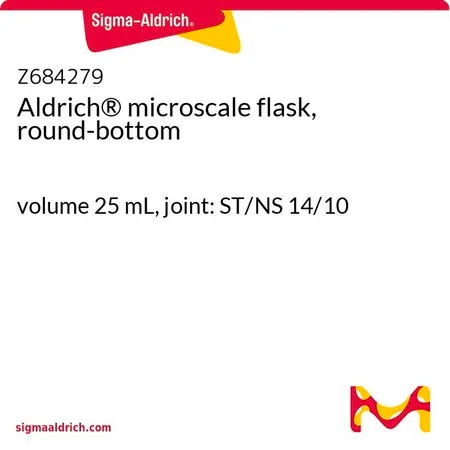 Sigma-Aldrich Aldrich® microscale flask, round-bottom，容量25 mL，关节：ST/NS 14/10