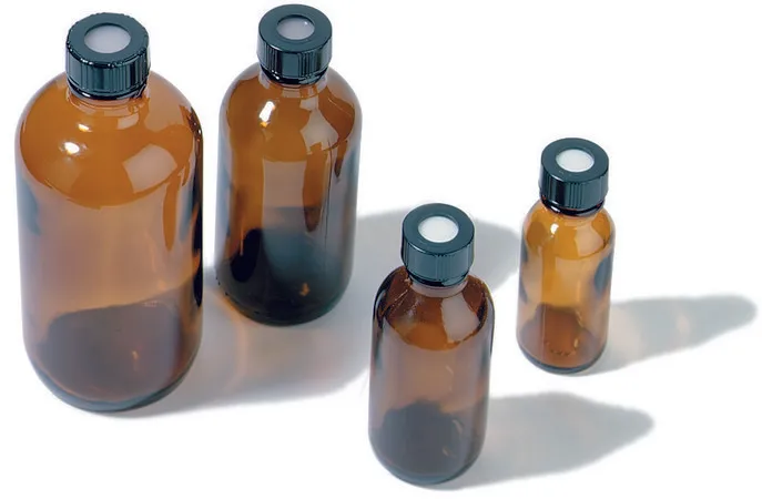 默克Supelco 棕色储存瓶，体积240 mL，外径×高61 mm × 143 mm，螺纹24-400，PTFE/硅胶隔膜，黑色酚醛孔帽，12件装