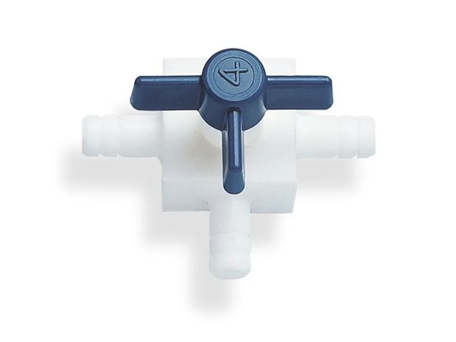 普兰德 阀门, PTFE, 三通, With nozzles