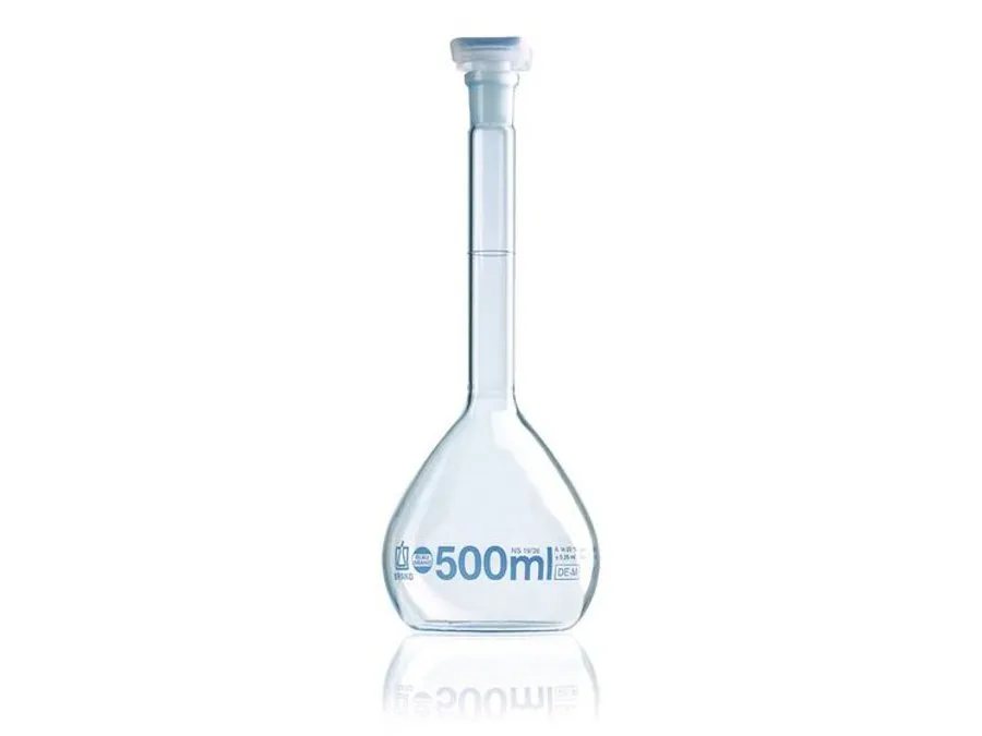 普兰德 容量瓶, BLAUBRAND ® , A级, DE-M, Boro 3.3, 带 PP/PE 塞, ISO批次证书