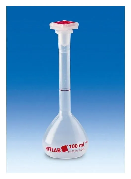 VITLAB PMP B级容量瓶（带PP磨口塞）