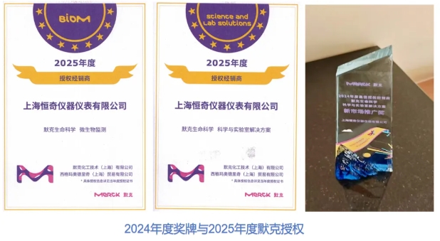 喜报|祝贺上海恒奇荣获默克生命科学2024年度科学与实验室解决方案 “新市场推广奖”和微生物检测产品授权！
